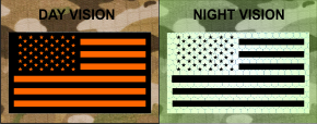 FORWARD USA FLAG PATCH ORANGE ON IR MAGIC BLACK